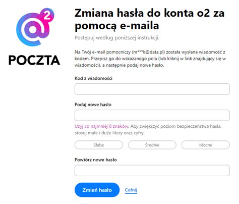 ostatnie logowanie do poczty o2|Odzyskaj hasło w Poczcie o2